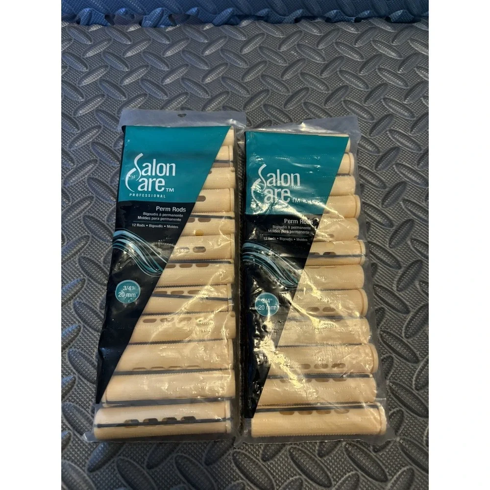 Vintage 2 Packs/24 Salon Care Professional Perm Rods 3/4